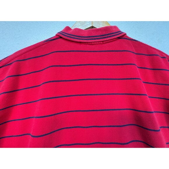 Polo By Ralph Lauren Mens Striped Short Sleeve Polo Shirt Sze XL Red Casual Golf - Picture 10 of 10